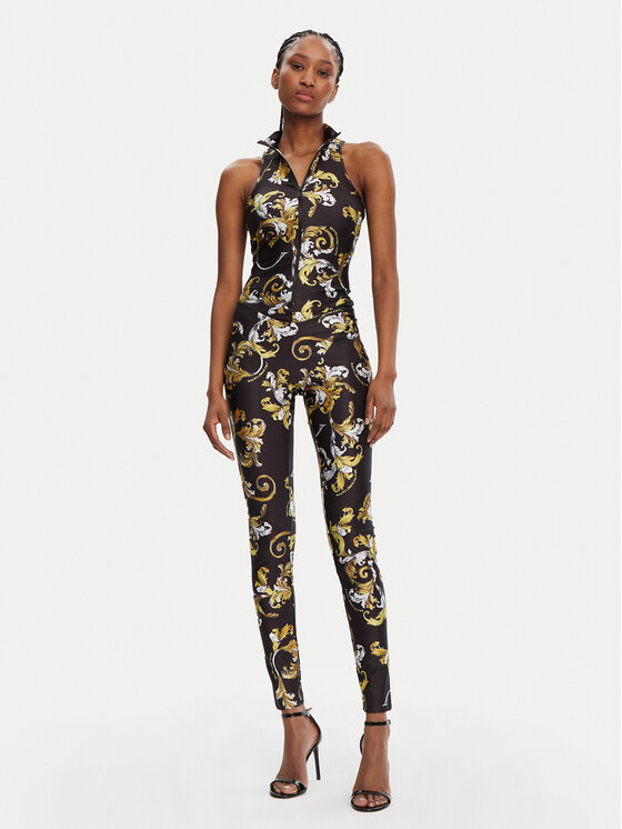 Damski Kombinezon Versace Jeans Couture, Rozmiar 38, Czarny, 78HAN003