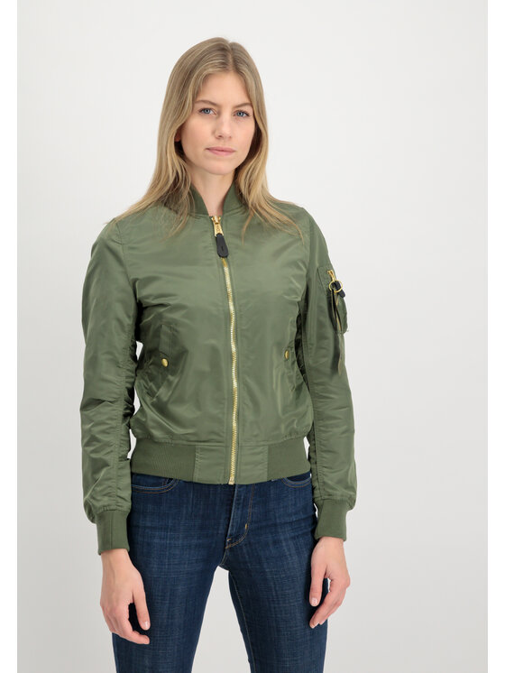 Alpha Industries Alpha Industries Kurtka bomber MA-1 VF Light Bomber Jacket Women Złoto bicolour Slim Fit