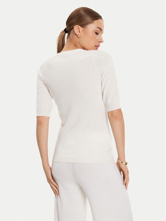 Max Mara Leisure Max Mara Leisure Πουλόβερ Cima 24263660 Λευκό Regular Fit