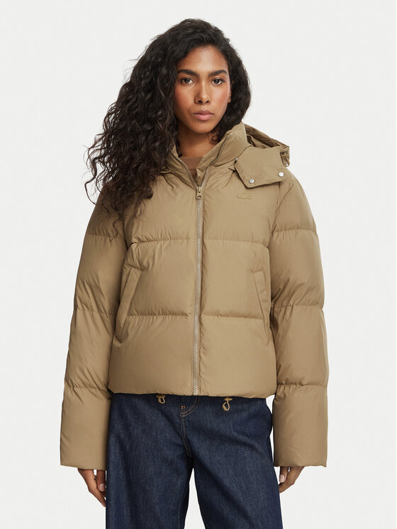 Lacoste Lacoste Kurtka puchowa BF8434 Brązowy Regular Fit