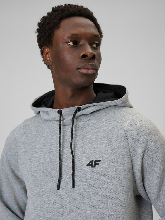 4F 4F Bluza SPORTS CLUB Szary jasny Regular Fit