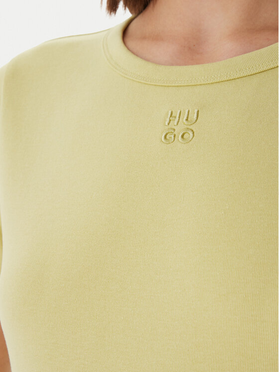 HUGO HUGO Тишърт Deloris 50512002 Светлозелен Regular Fit