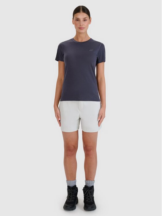 4F 4F Φανελάκι τεχνικό 4FWSS25TFTSF1269-22S Μαύρο Regular Fit