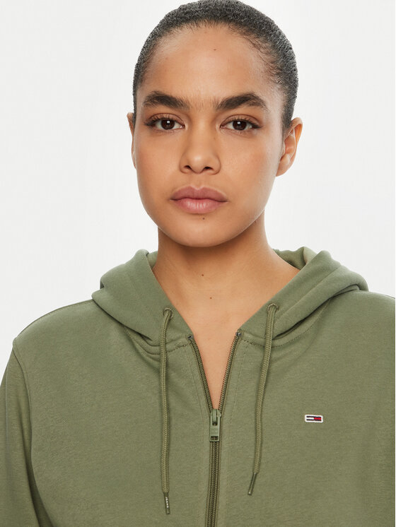 Tommy Jeans Tommy Jeans Світшот Flag DW0DW19729 Зелений Regular Fit