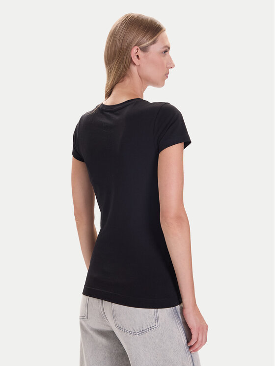 Guess Guess T-Shirt W5BI28 J1314 Μαύρο Slim Fit