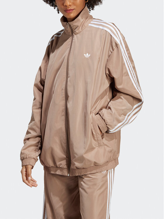 adidas adidas Džemperis ar kapuci Oversized Track Top IP7143 Brūns Loose Fit