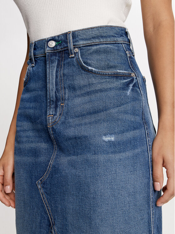 Tommy Jeans Tommy Jeans Jeans suknja Claire DW0DW18225 Plava Regular Fit