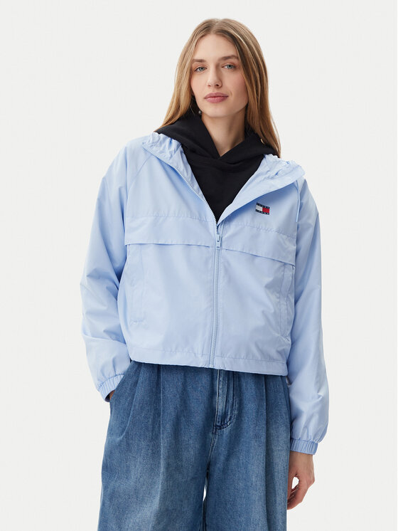Tommy Jeans Tommy Jeans Větrovka Essential DW0DW20672 Světle modrá Relaxed Fit