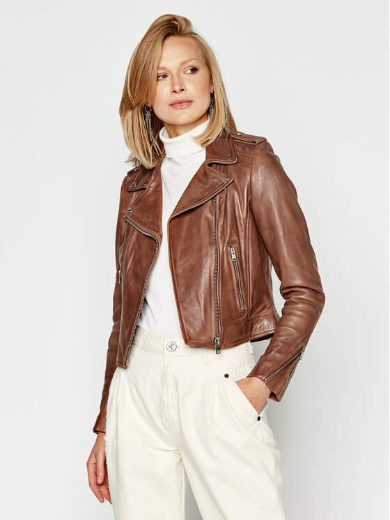 LaMarque LaMarque Кожено яке Donna 1090 Кафяв Regular Fit