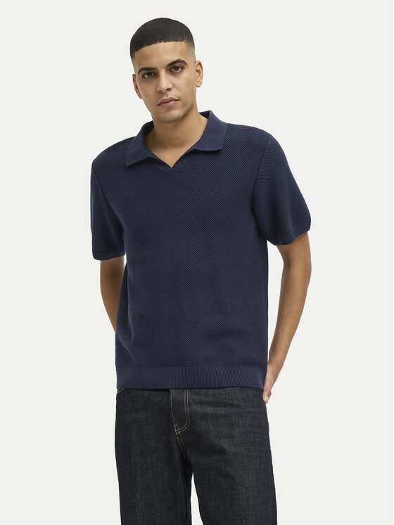 Férfi Pólóing Jack&Jones, Méret: M, Sötétkék, Ceaston 12273012