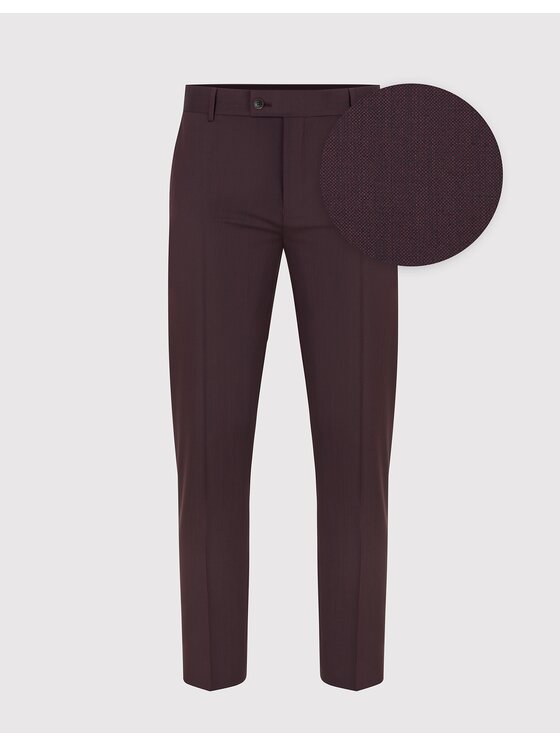 Pako Lorente Pako Lorente Garnitur P24WP-4G-008 Bordowy Super Slim Fit