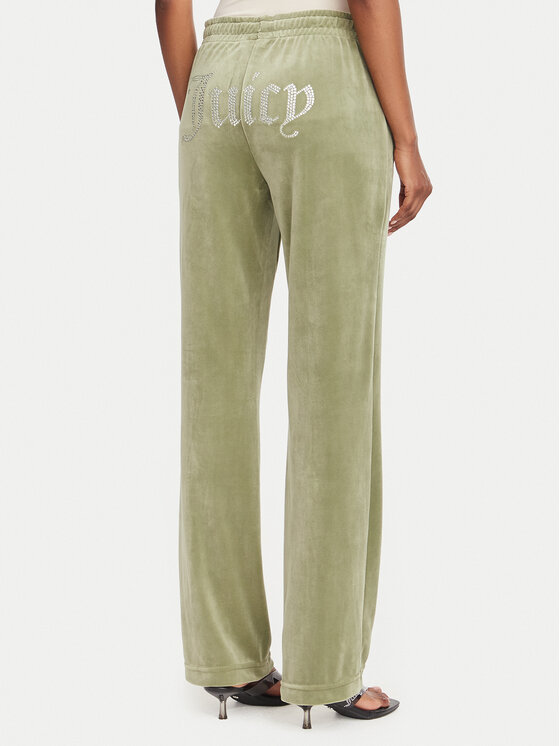 Juicy Couture Juicy Couture Долнище анцуг Tina JCAPW045 Тъмнозелен Regular Fit
