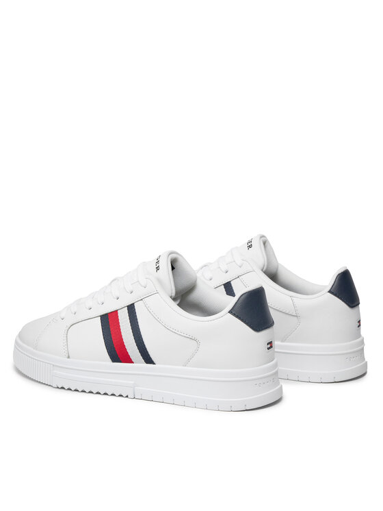 Tommy Hilfiger Tommy Hilfiger Sneakersy Supercup Lth Stripes Ess FM0FM04895 Biały