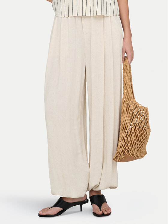 ONLY Pantaloni din material Siesta 15373197 Crem Regular Fit
