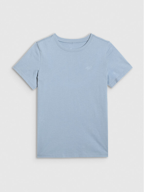 4F 4F T-Shirt BASIC+ Niebieski jasny Oversize