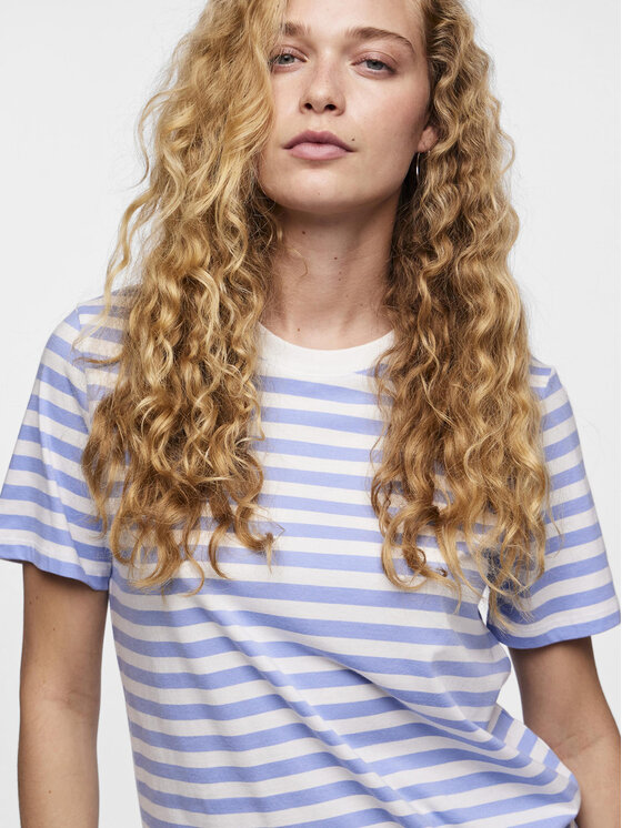 Pieces Pieces T-Shirt Ria 17146339 Niebieski Regular Fit