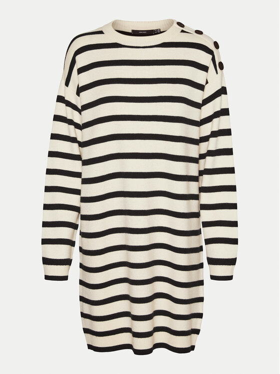 Vero Moda Vero Moda Pletena obleka Saba 10309307 Bež Loose Fit