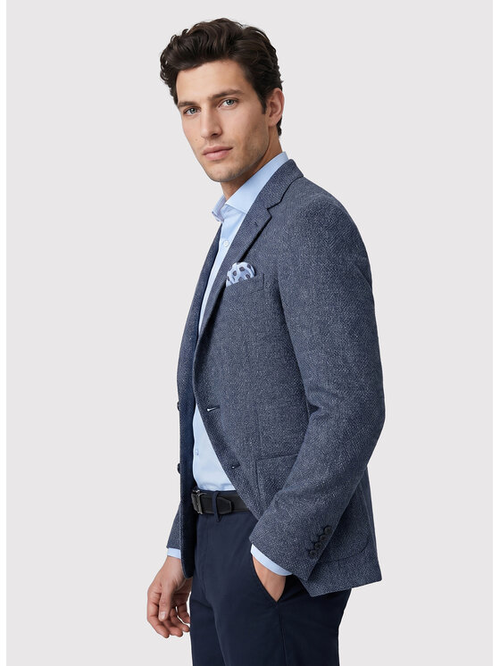 Pako Lorente Pako Lorente Marynarka P26WF-3X-014 Granatowy Slim Fit