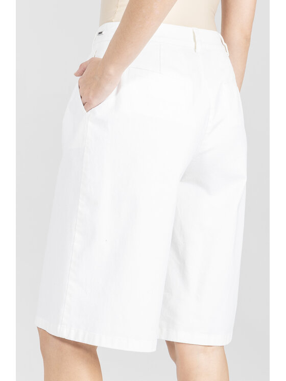 Deni Cler Milano Deni Cler Milano Szorty materiałowe W-DC-5007-F2-F5-10-1 Biały Regular Fit