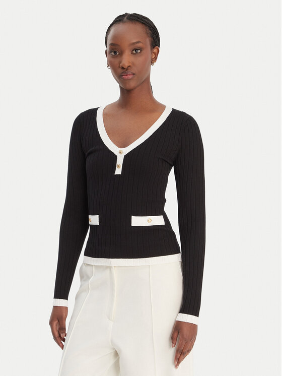 Guess Guess Sveter W6RR26 Z3HP2 Čierna Classic Fit