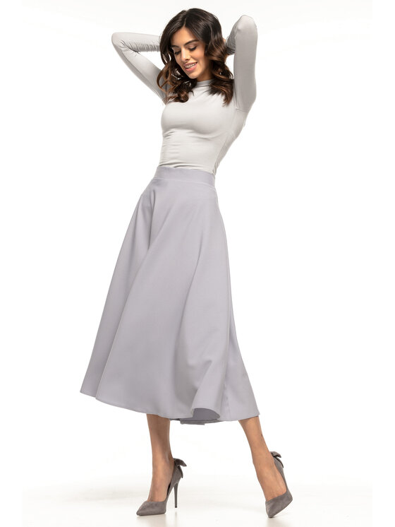 Tessita Tessita Spódnica midi T260 Szary A-Line Fit