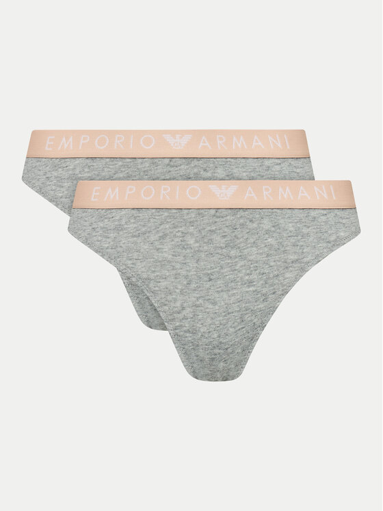 Emporio Armani Underwear Set 2 Parov Brazilskih Spodnjih Hlačk 163337 4F227 00948 Siva