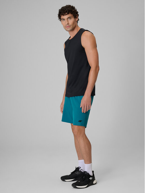 4F 4F Szorty sportowe BASIC+ Turkusowy Regular Fit