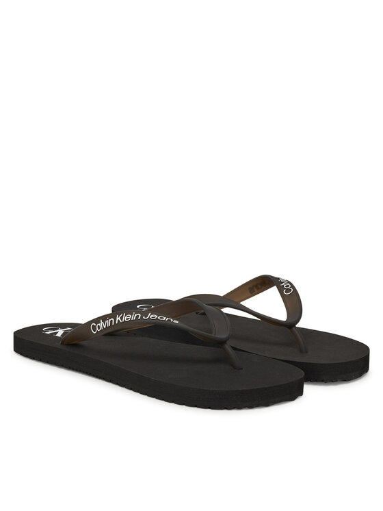 Calvin Klein Jeans Calvin Klein Jeans Flip-flops Beach Sandal Transparent Tpu YW0YW01829 Fekete