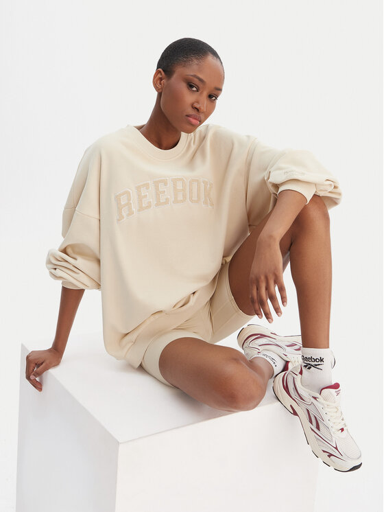 Reebok Reebok Mikina Reebok x Ewa Chodakowska RK25622CCW Béžová Relaxed Fit
