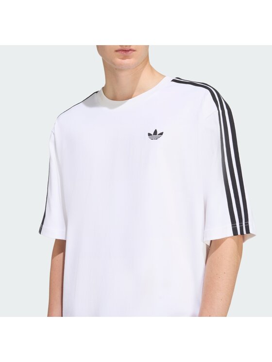 adidas adidas Тишърт adicolor 3-Stripes KD4096 Бял Oversize