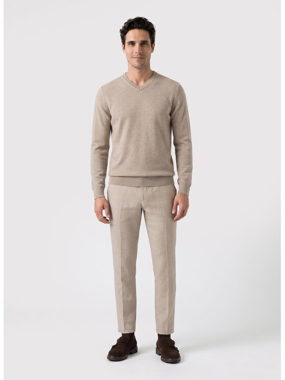 Pako Lorente Pako Lorente Sweter P26WB-2X-003 Beżowy Straight Fit