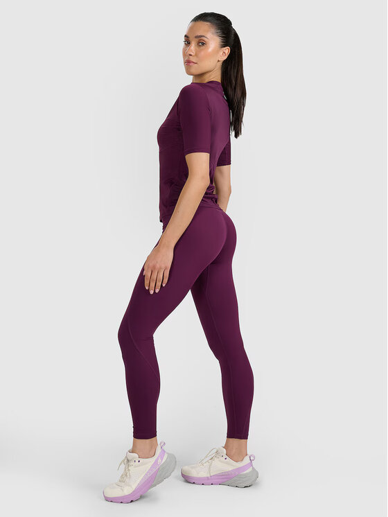 4F 4F Legginsy TRAINING Fioletowy Slim Fit