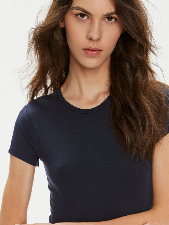Gina Tricot Gina Tricot T-Shirt 21287 Dunkelblau Slim Fit