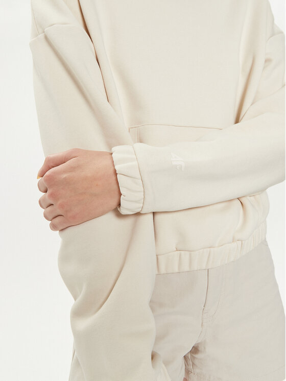 4F 4F Μπλούζα 4FWSS24TSWSF1057 Εκρού Regular Fit
