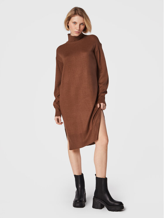 Vestito di maglia LKD-230OLIVIAB Marrone Regular