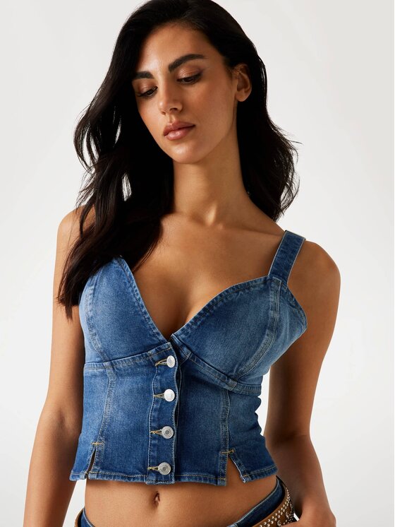 Guess Guess Top 176595 Niebieski Classic Fit