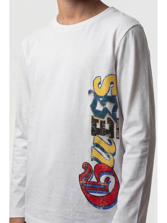 Guess Kids Guess Kids T-Shirt 183038 Biały Classic Fit