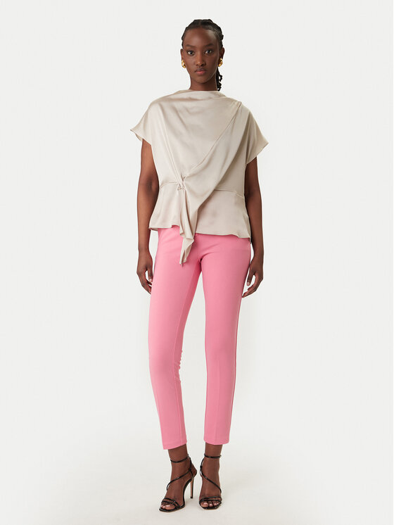 Rinascimento Rinascimento Pantaloni di tessuto CFC0127865003 Rosa Slim Fit