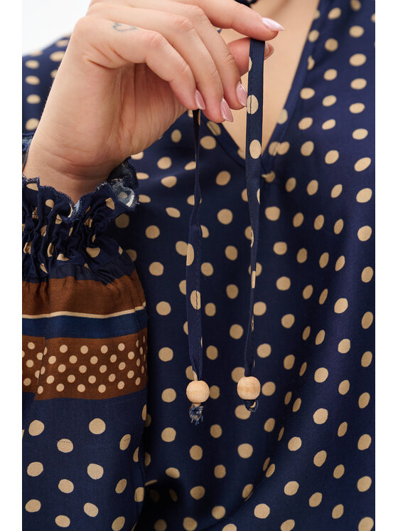 blue shadow blue shadow Bluzka Vivi 2 Granatowy Regular Fit