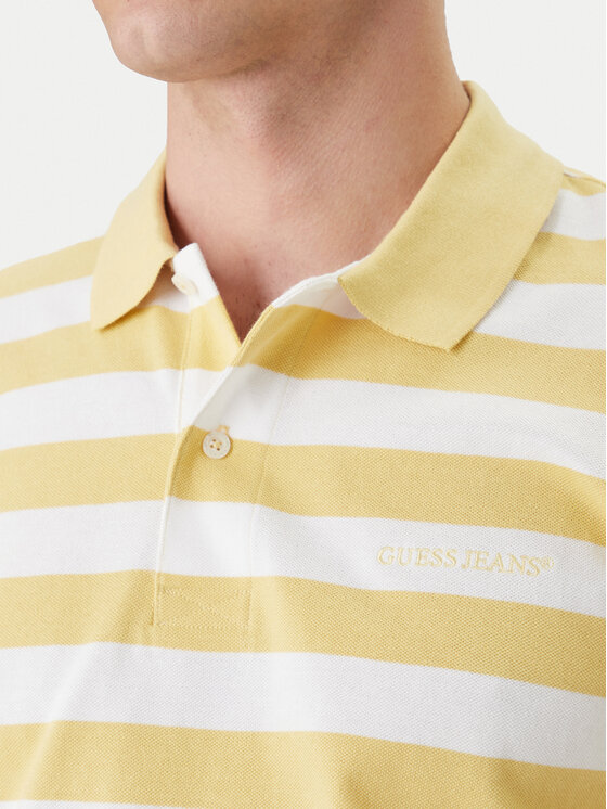 Guess Jeans Guess Jeans Polokošile M6GP00 KCOT1 Žlutá Regular Fit