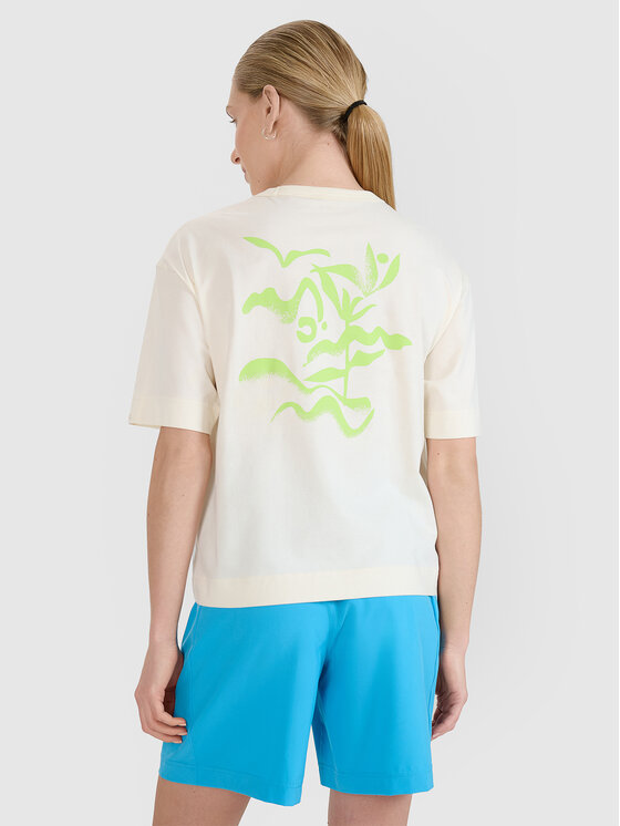 4F 4F T-Shirt CHILLY WAVES Biały Regular Fit