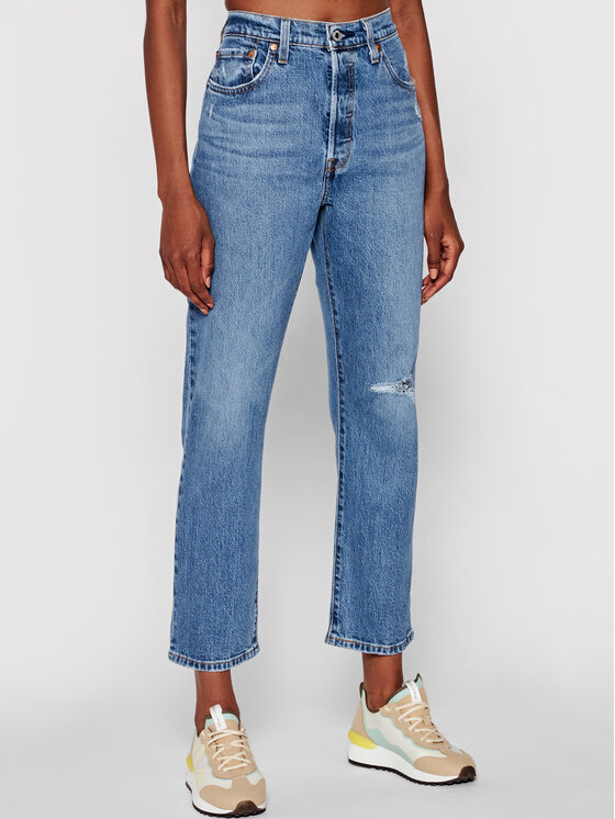 Levi's® Džinsai 501™ 36200-0188 Tamsiai mėlyna Cropped Fit • Modivo.lt