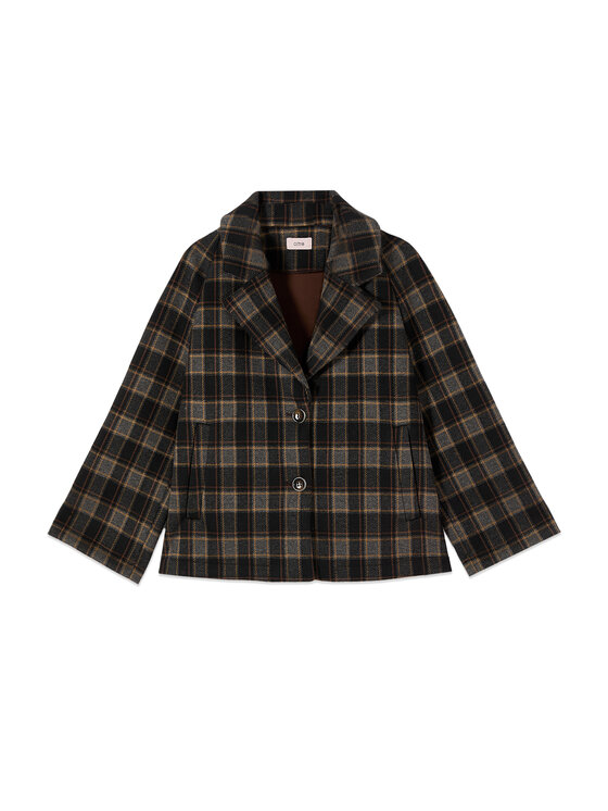 Oltre Oltre Płaszcz zimowy 8034J000279N0S3 Brązowy Boxy Fit