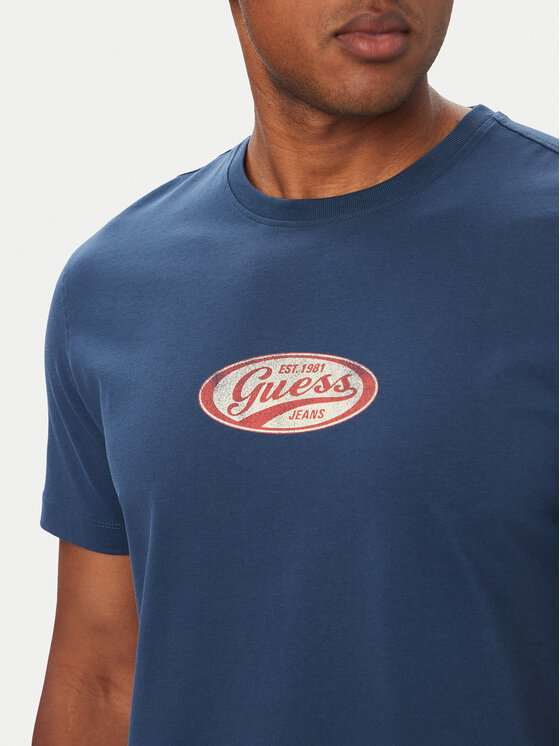 Guess Jeans Guess Jeans T-Shirt M6YI06 K3649 Granatowy Regular Fit