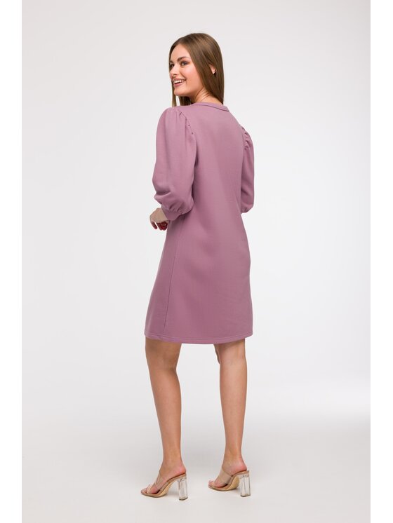 BeWear BeWear Sukienka letnia B291 Fioletowy Comfortable Fit