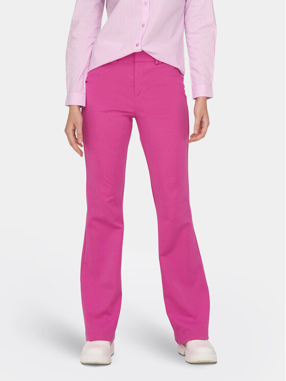 ONLY Bavlnené nohavice Peach 15298660 Ružová Flared Fit