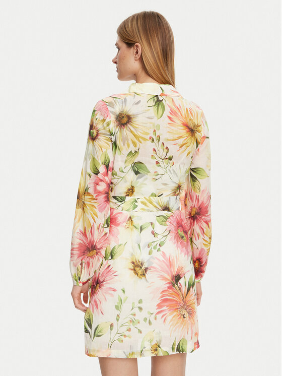 Guess Guess Rochie tip cămașă W5GK65 WH6C0 Colorat Regular Fit