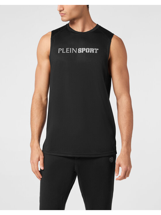 Plein Sport Plein Sport Tank top 22979 Czarny Regular Fit