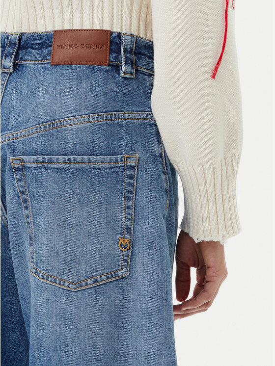 PINKO PINKO Jeansy Eloise Egg. 103180 Modrá Relaxed Fit