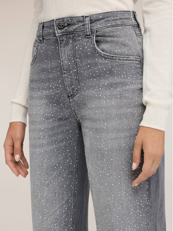 Motivi Motivi Jeansy P463Q004956N013 Szary Regular Fit
